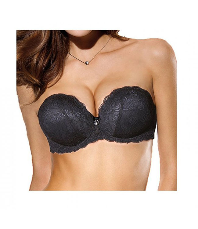 Picture of 4943 LOMAR LADIES PADDED BRA WITH LACE ART EXTRA PIZZO